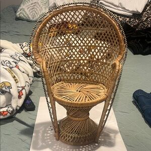Vintage Wicker Peacock Chair